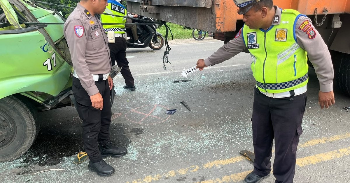 Tabrakan Beruntun Maut di Sergai, Sopir Angkutan Tewas dan 9 Orang Luka-Luka 