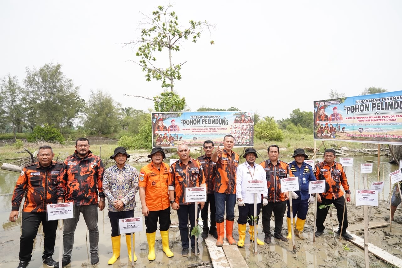 Jaga Kelestarian Lingkungan, MPW Pemuda Pancasila Sumut Tanam 2.000 Pohon di Sergai