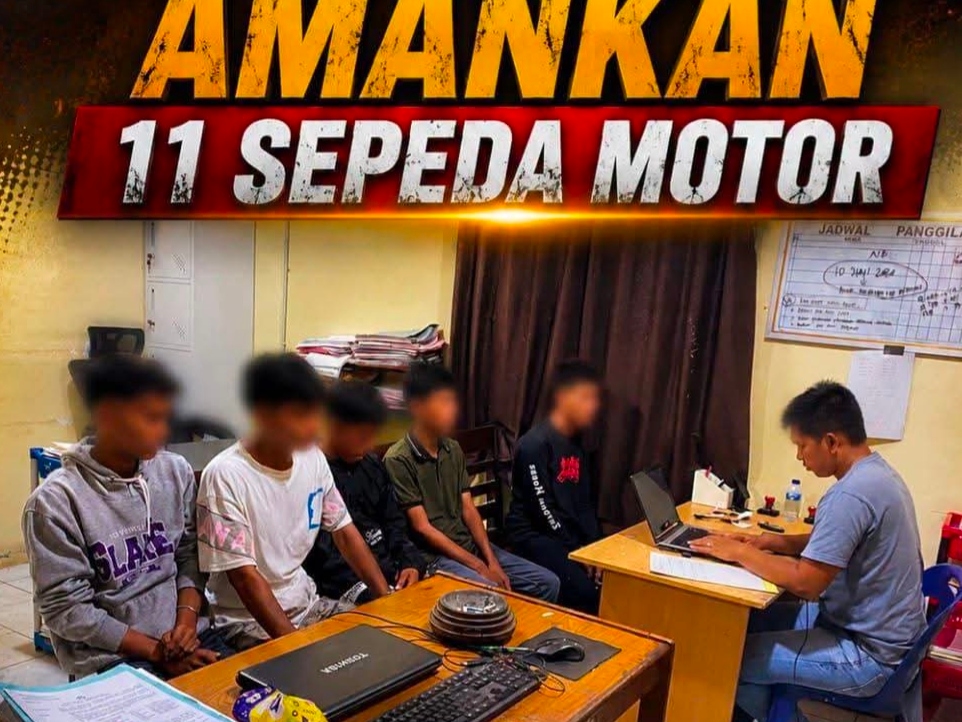 Gempur Geng Motor Dan Balap Liar! Polsek Bandar Pasir  Mandoge Garuk 11 Motor Knalpot Blong dalam Operasi Dini Hari