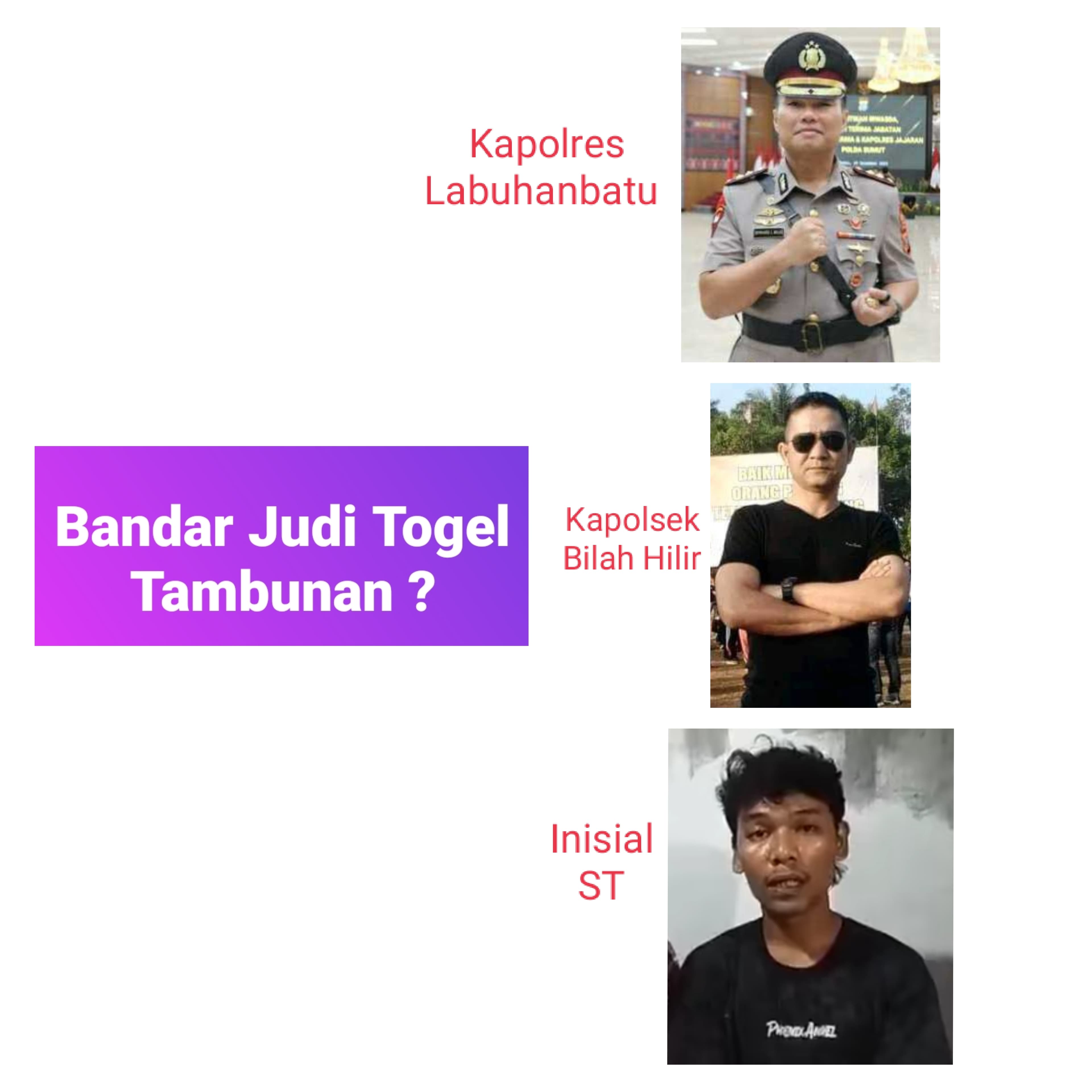 Diduga Marak Judi Togel, Kapoldasu Diminta Tangkap Bandar Bermarga Tambunan dan Copot Kapolsek Bilah Hilir