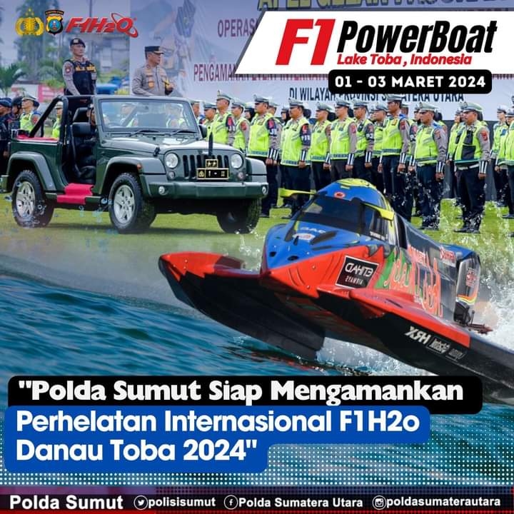 Polda Sumut Siap Amankan Perhelatan Internasional F1H2O Danau Toba 2024