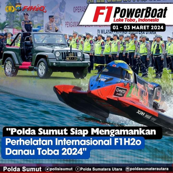 Polda Sumut Siap Mengamankan Perhelatan Internasional F1H2O Danau Toba 2024