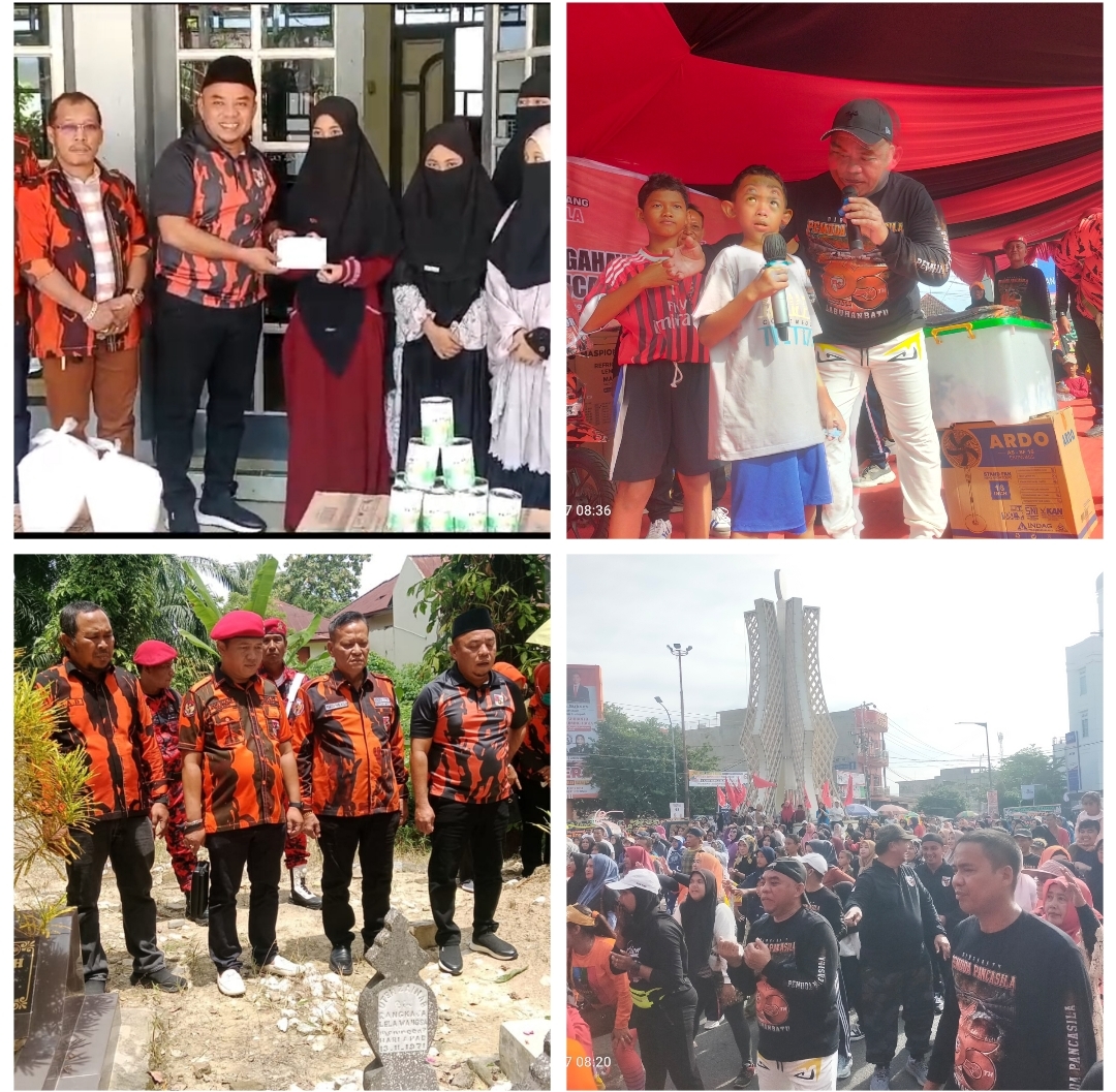 HUT Pemuda Pancasila Ke-65, Ketua Andi Suhaimi Berbagi ke Panti Asuhan dan Berziarah