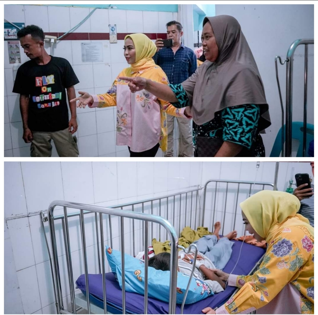 Labuhanbatu Berduka, dr.Hj. Maya Hasmita Calon Bupati Kunjungi dan Beri Semangat Korban Pohon Tumbang