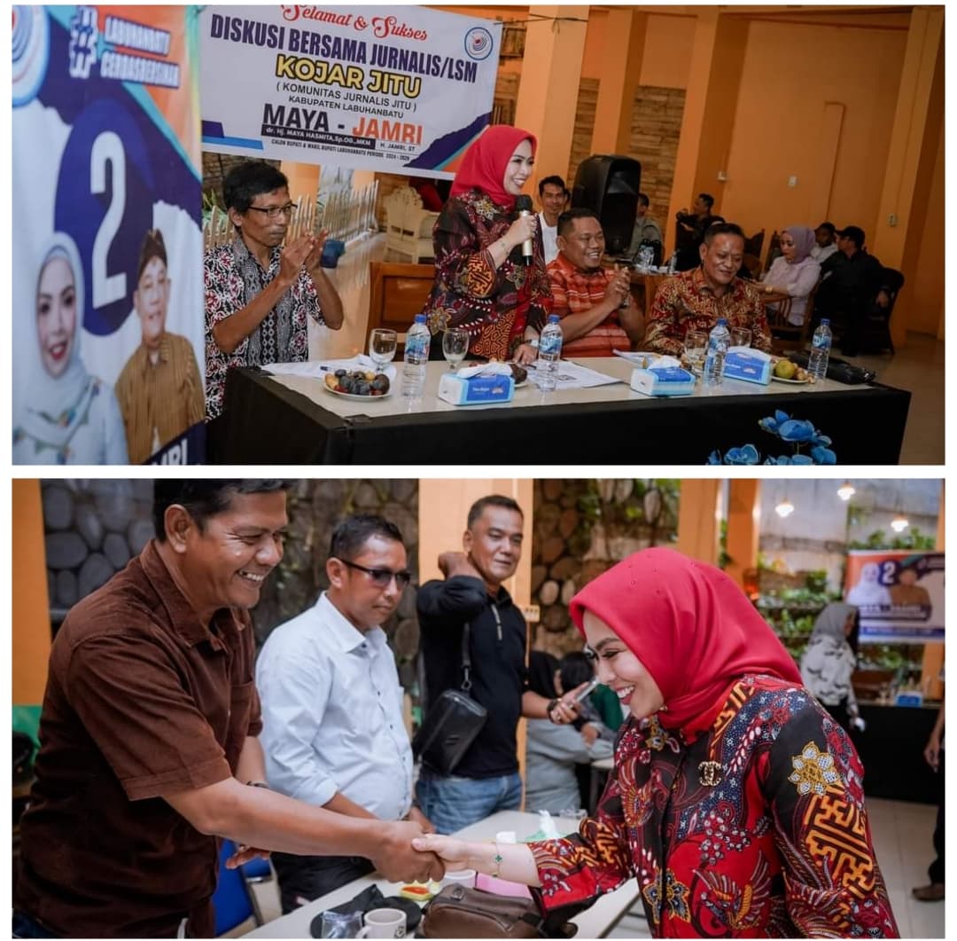 Paslon MARI Berani Diskusi Bersama Jurnalis dan LSM, dr.Maya :"Kita Peduli Kesejahteraan Jurnalis dan LSM"