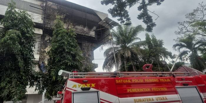 Gedung Disdik Sumut Dilalap Api, Korsleting Listrik Diduga Sebagai Pemicu Utama