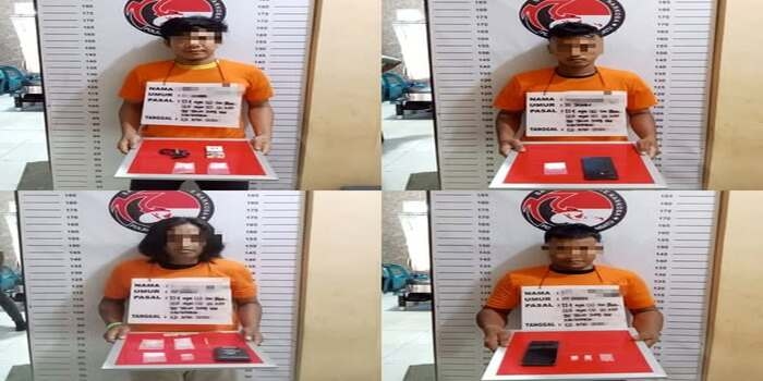Empat Pengedar Narkoba Diringkus di Labuhanbatu Utara, Ini Barang Bukti yang Disita