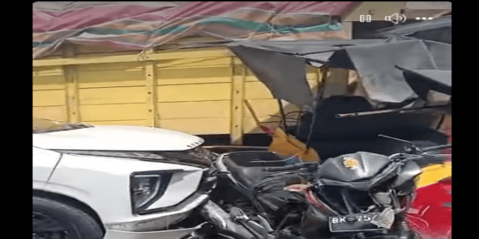 Fakta Kecelakaan Beruntun di Jalinsum Tebing Tinggi, Rem Blong, Truk Oleng, 4 Kendaraan Terlibat