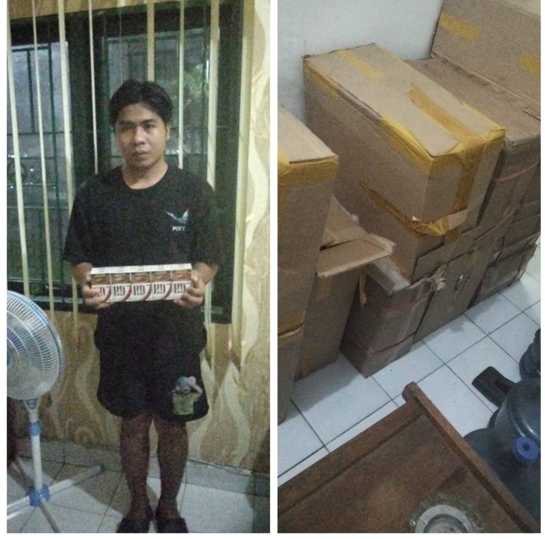 Personil Intel Korem 022/Pantai Timur Amankan Ratusan Rokok Ilegal Tanpa Pita Cukai Di Labuhanbatu