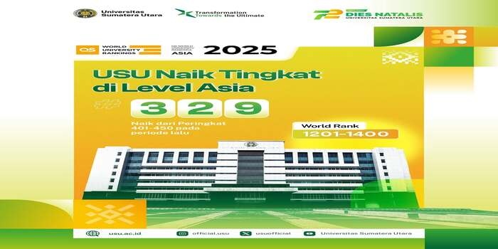 USU Naik 200 Peringkat di QS-WUR 2026, Bukti Transformasi Menuju World Class University