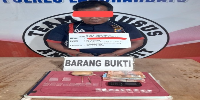 Aksi Cepat Polisi! Pengedar Sabu di Labuhanbatu Diciduk Usai Transaksi di Tunggul Sawit